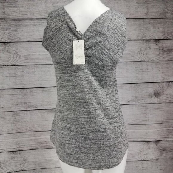 NEW Ella Moss Anthropologie S Ava knit top Wear 2 ways - on & off shoulder $70 - Picture 5 of 8